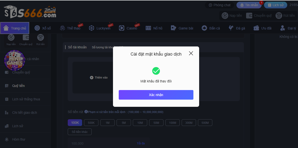 Quy trình rút tiền S666 một cách dễ dàng cho anh em